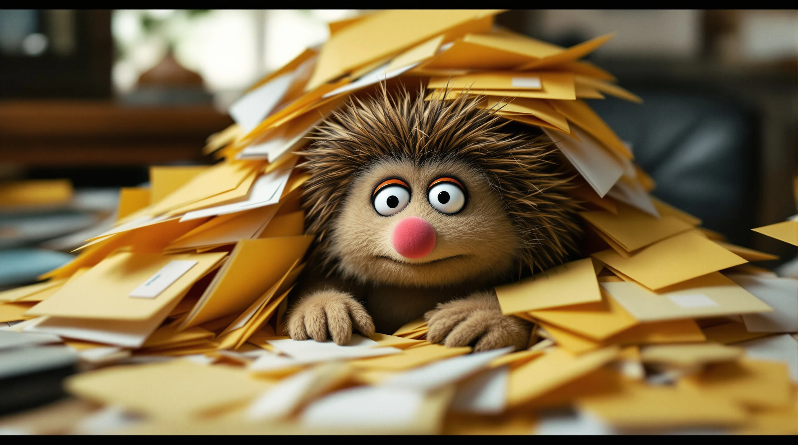 Puppet buried under emails